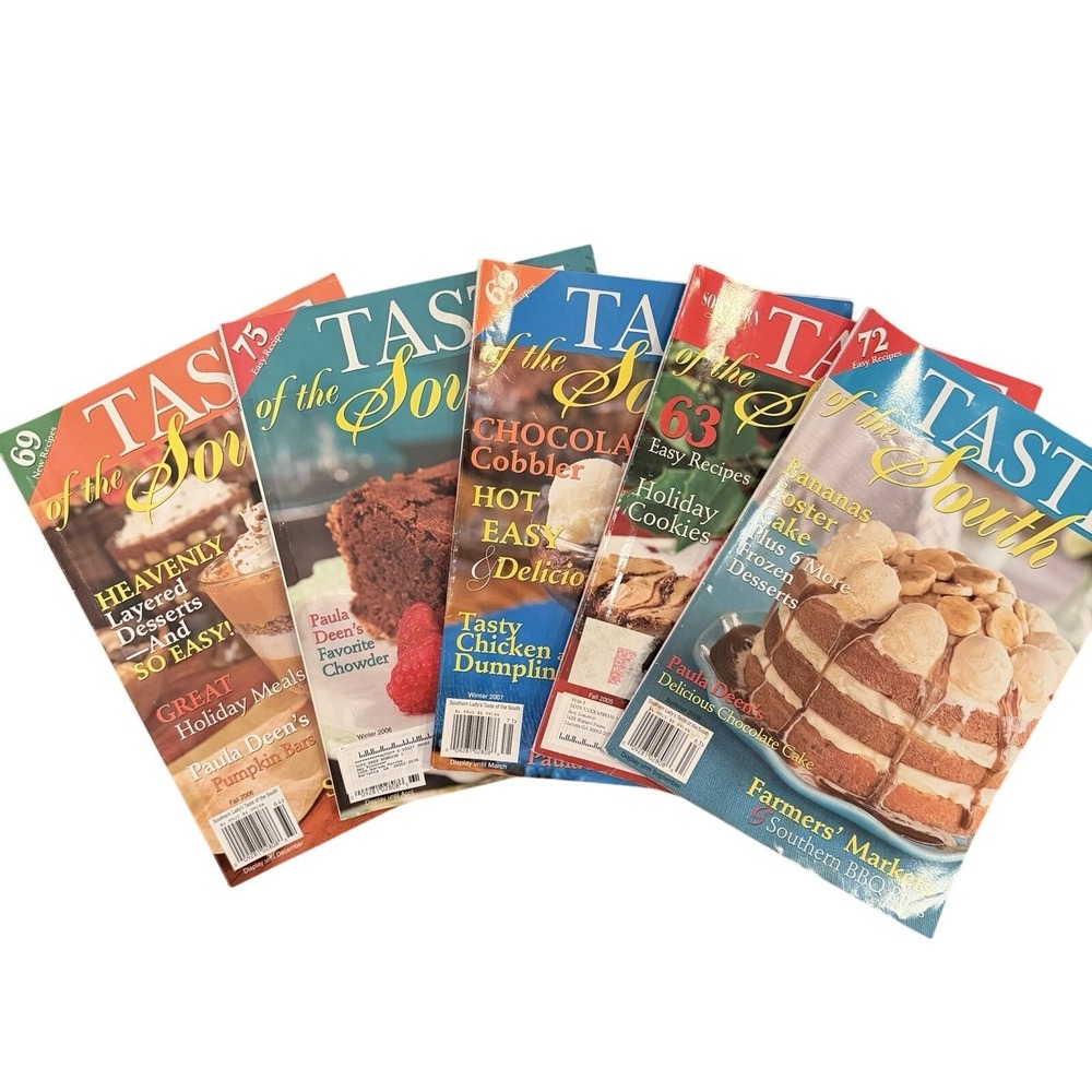 Taste of the South Magazine Lot of 5 2005 2006 2007‎ Southern Cooking Recipes